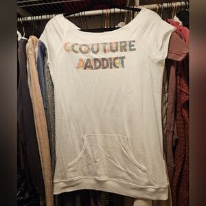 Juicy Couture White Tee with Multicolor Logo